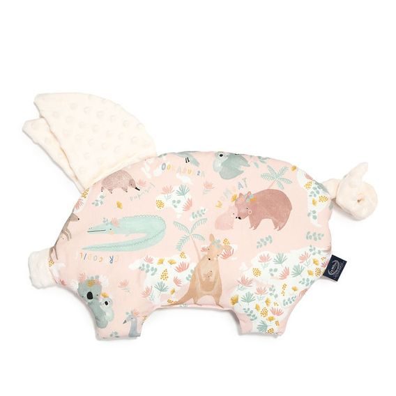 La Millou Dětský polštářek Sleepy Pig DUNDEE FRIENDS PINK & ECRU