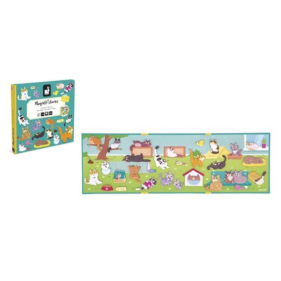 Janod Magnetická kniha Magnetistories KOČKY