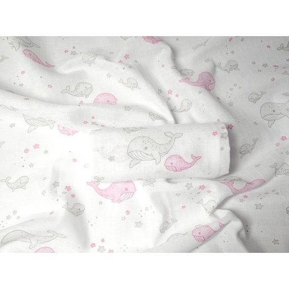 PREM Tetra osuška s potiskem 90x100cm Velryba Růžová NEW