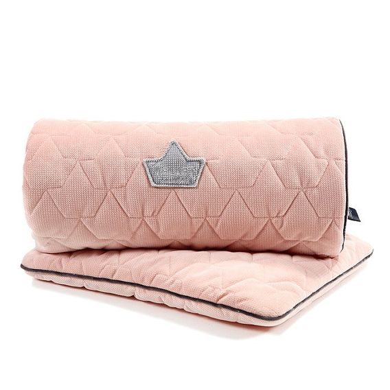 La Millou Prošívaná souprava "M" VELVET - POWDER PINK