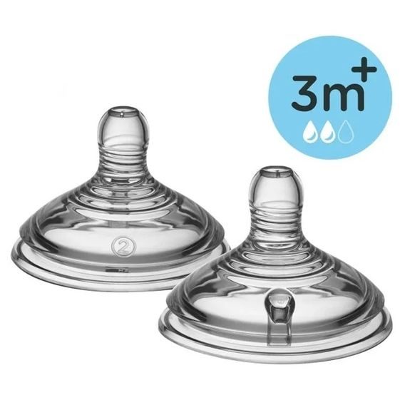 Tommee Tippee Náhradní savička C2N střední průtok 3m+, 2ks