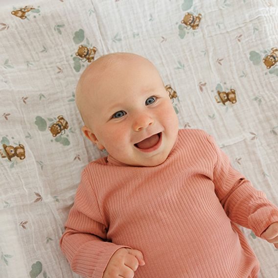 BabyOno Bavlněné pleny 3ks BÉŽOVÁ Bears