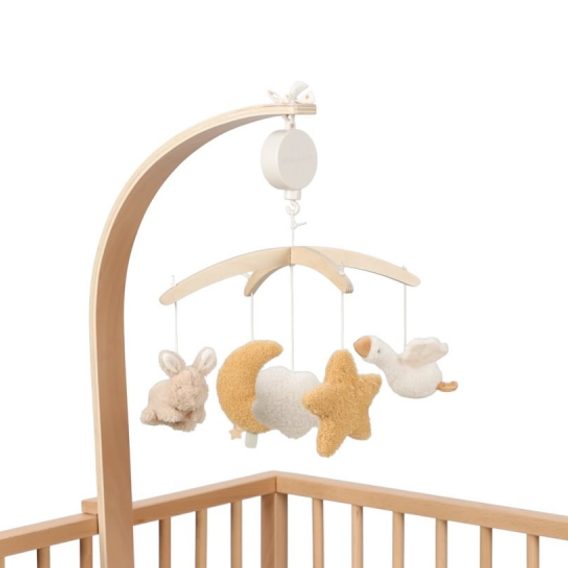 Little Dutch Dřevěný hudební kolotoč Newborn Naturals