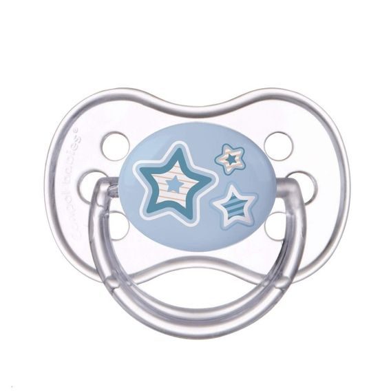 Canpol babies Dudlík 6-18m silikon třešinka Newborn Baby MODRÝ