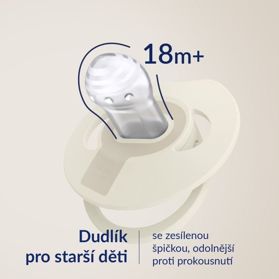 LOVI 2x dudlík silikonový dynamický PRIME 18m+ Baby Blue/Blue