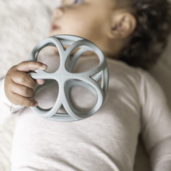 Little Dutch Senzorický silikonový míček BLUE