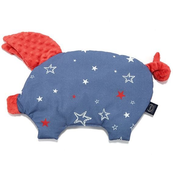 La Millou Dětský polštářek SLEEPY PIG, GALAXY STAR NIGHT - CHERRY