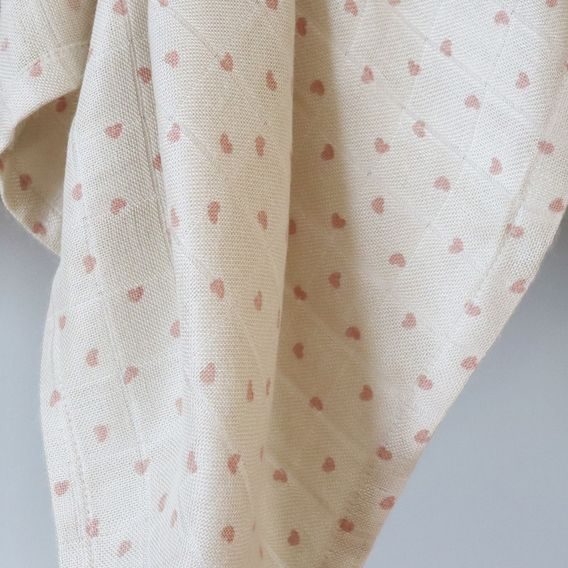 NUUROO Josefine Bambusové mušelínové pleny 2 ks Hearts