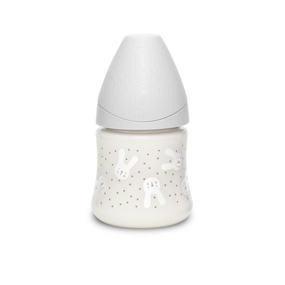 Suavinex Hygge láhev 150ml KRÁLÍK ŠEDÁ