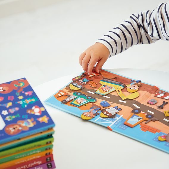 Janod Magnetická kniha Magnetistories NA STAVBĚ