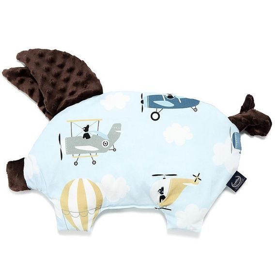 La Millou Luxusní dětský polštářek SLEEPY PIG, CAPTAIN ADVENTURE - CHOCOLATE