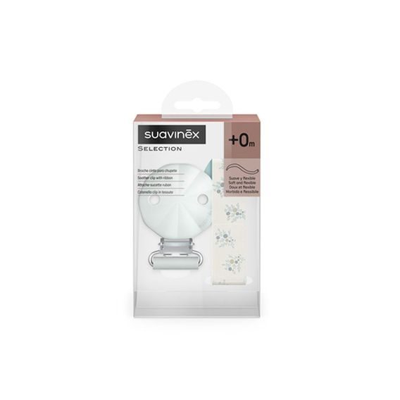 Suavinex Poetry Klip na dudlík se stuhou MODRÝ