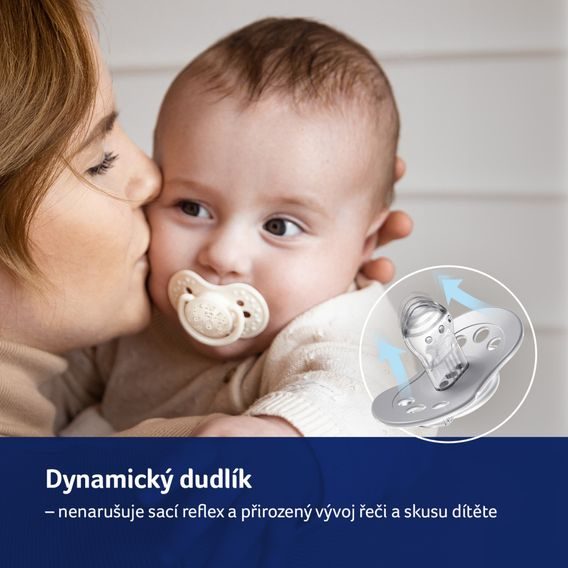 LOVI Dudlík 6-18m silikon dynamický Blossom 2ks BOY