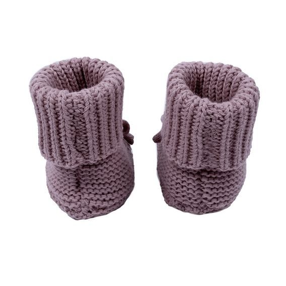LODGER Capáčky 0-6m Slipper Knit Rose