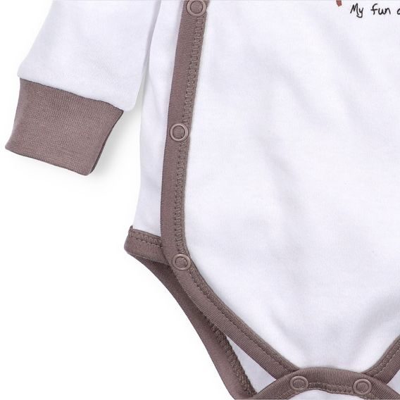 NINI Zavinovací body dlouhý rukáv Koala BÍLÉ