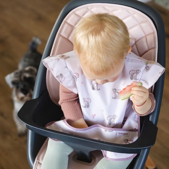 BabyOno Omyvatelný bryndák zástěrka 6m+ KRÁLÍČEK