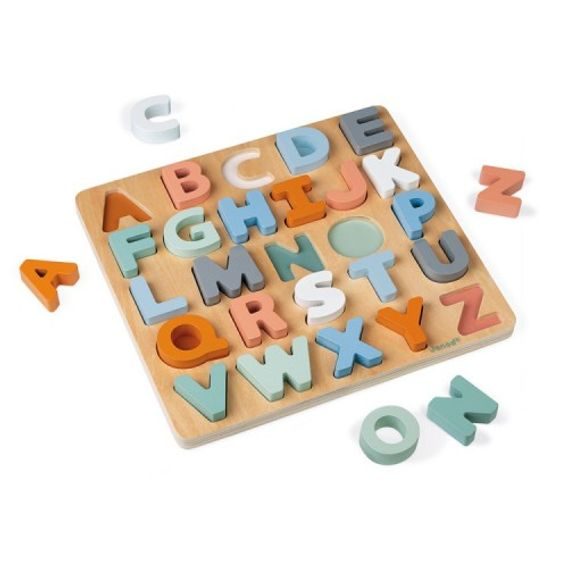 Janod Sweet Cocoon vkládací puzzle abeceda