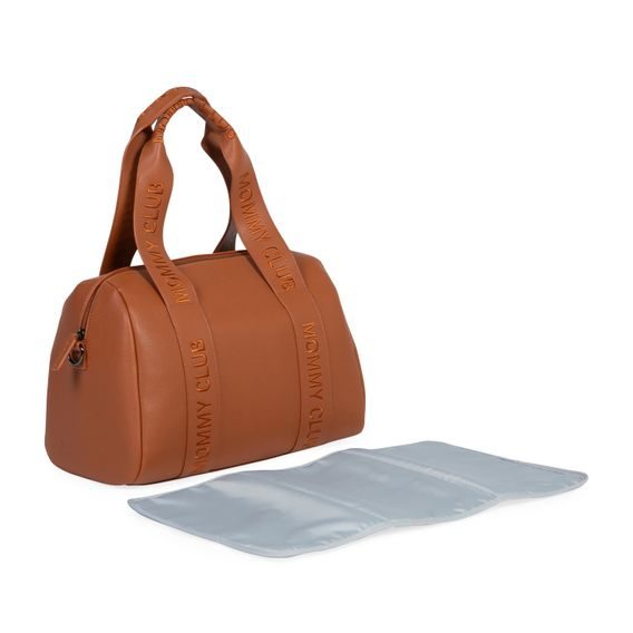 Childhome Přebalovací taška Mommy Club Signature Vegan Leather Brown