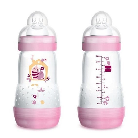 MAM Láhev samosterilizační Anti-Colic 260ml, 2m+ - RŮŽOVÁ