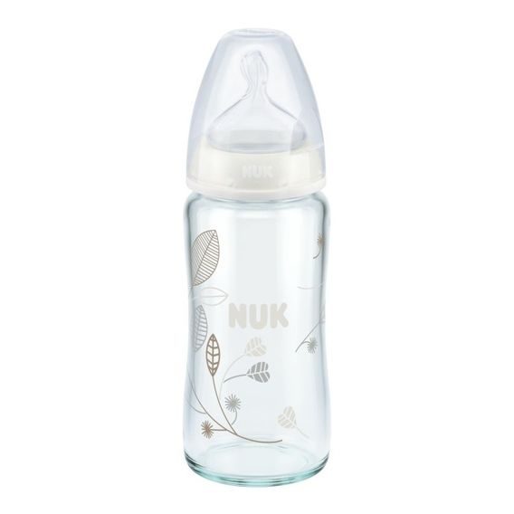 NUK FC+ láhev SKLO 240ml BÍLÁ