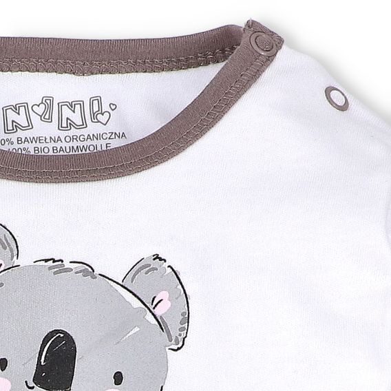 NINI Body dlouhý rukáv Koala BÍLÉ