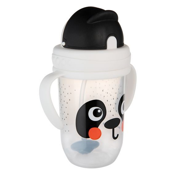 Canpol babies Hrneček nevylévací se slámkou a závažím BabiesBoo 270ml PANDA