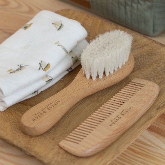 Little Dutch Dětský hřeben a kartáč dřevěný