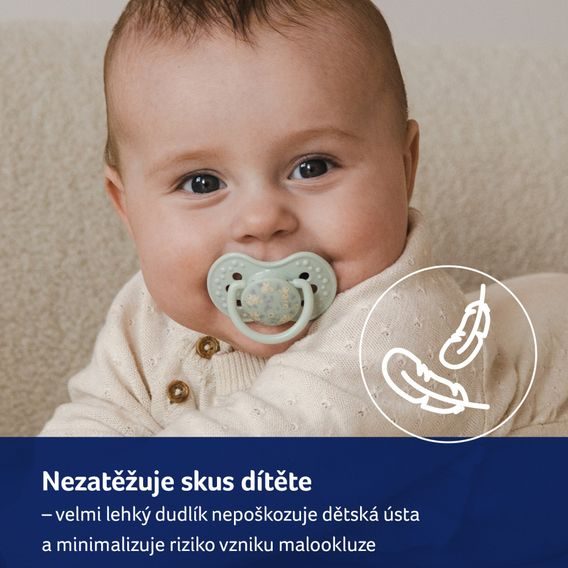 LOVI Dudlík 6-18m silikon dynamický Blossom 2ks BOY