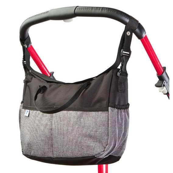 Caretero Taška na kočárek DeLuxe - ČERNO-ŠEDÁ