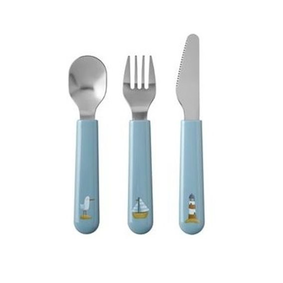 Little Dutch Dětský příbor 3ks Námořnický záliv