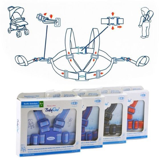 BabyOno Kšíry do kočárku - vodítko