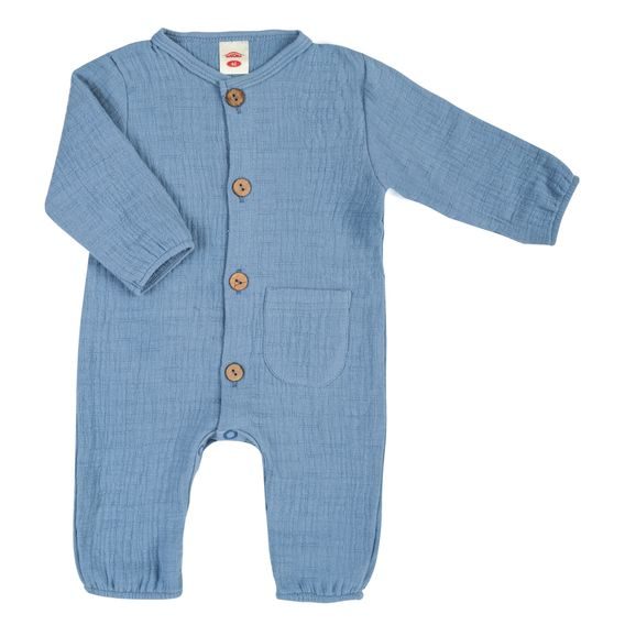 Makoma Mušelínový overal bez ťapek Bamboo MODRÁ