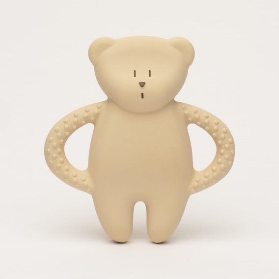 MOONIE Kousátko přírodní kaučuk Medvídek SAND