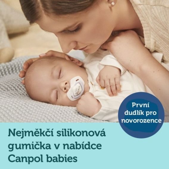 Canpol babies Dudlíky 0-6m 2ks silikon symetrické Royal Baby MODRÁ