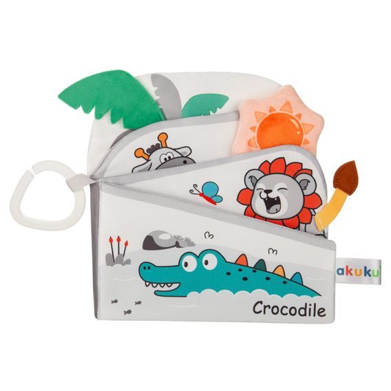 Akuku Kontrastní senzorická knížka ZOO