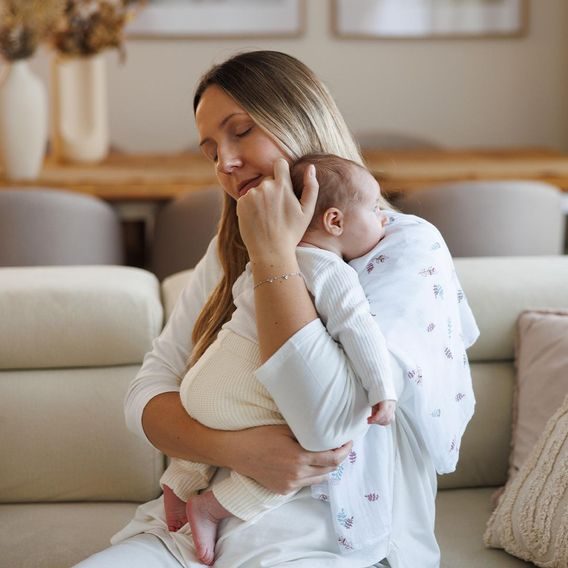 BabyOno Bambusové pleny 3ks RŮŽOVÁ Kytičky