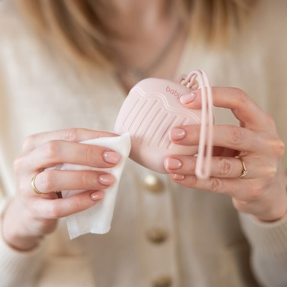 BabyOno Silikonové pouzdro na dudlíky RŮŽOVÁ