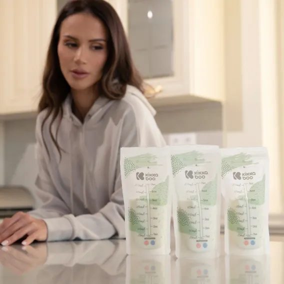 KikkaBoo Sáčky na mateřské mléko s tepelným senzorem 50ks Lactty