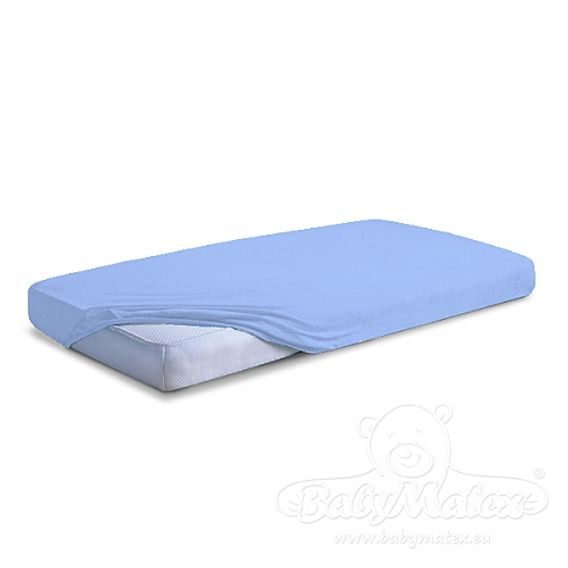 BabyMatex Prostěradlo froté Premium 140x70cm MODRÉ