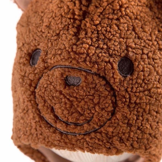 Eevi Chlupatá zavazovací čepička Cars&Bears HNĚDÁ