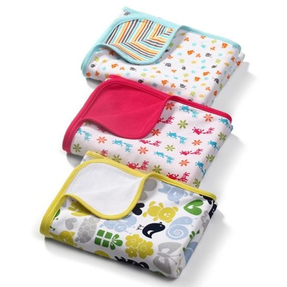 BabyOno Dětská deka bavlněná 2-vrstvá FUCHSIOVÝ LEM