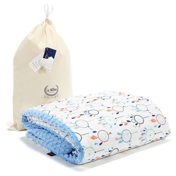 La Millou Luxusní dětská deka s výplní vel.L, DREAMCATCHER WHITE - SKY