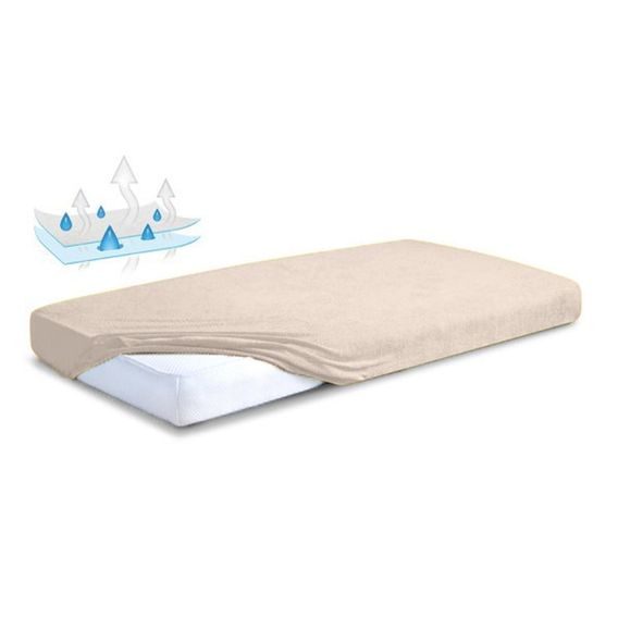 BabyMatex Nepromokavé froté prostěradlo 120x60cm BÉŽOVÉ