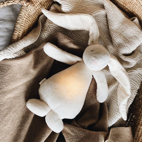 MOONIE Usínáček zajíček 2.0 Organic GREY NATUR