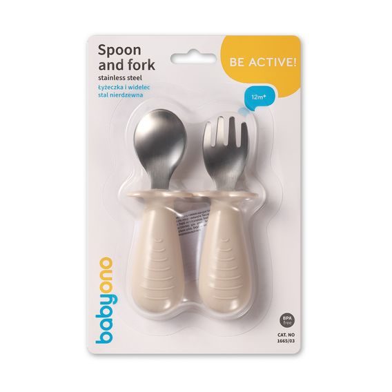 BabyOno První příbor BÉŽOVÁ