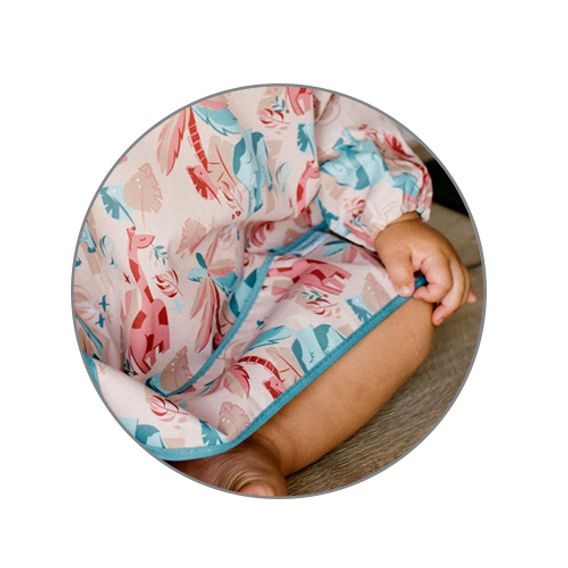 BabyOno Bryndák s rukávy omyvatelný 24m+ JUNGLE