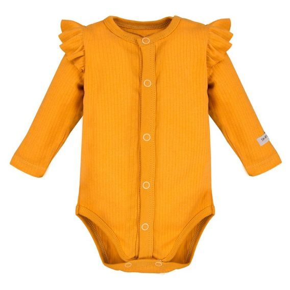 Eevi Body celorozepínací s volánky Simply Comfy - MEDOVÉ