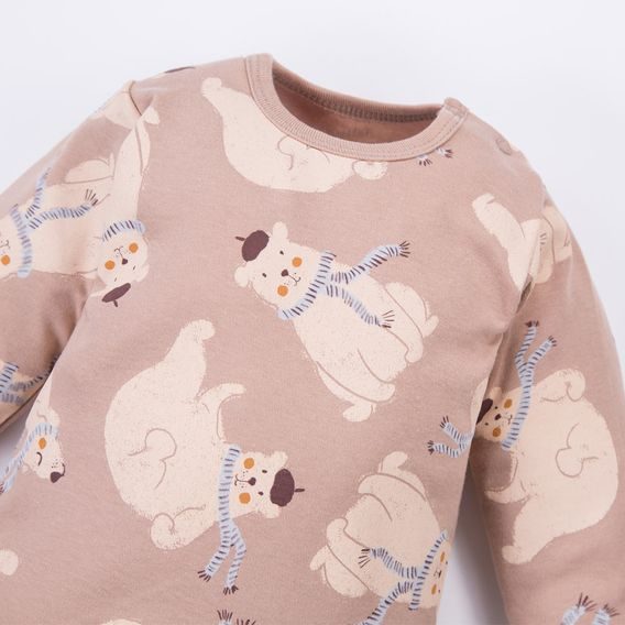 Eevi Body dlouhý rukáv Beary Cool BÉŽOVÁ