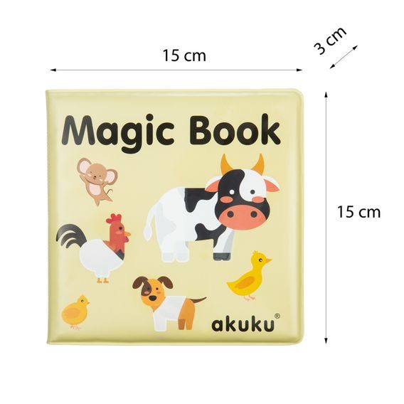 Akuku Kouzelná knížka do vody Magic Book FARMA