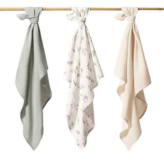 BabyOno Mušelínové pleny 3ks SAFARI